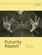 Cover of 'Futurity Report' by Eric C. H. de Bruyn and Sven Lütticken 